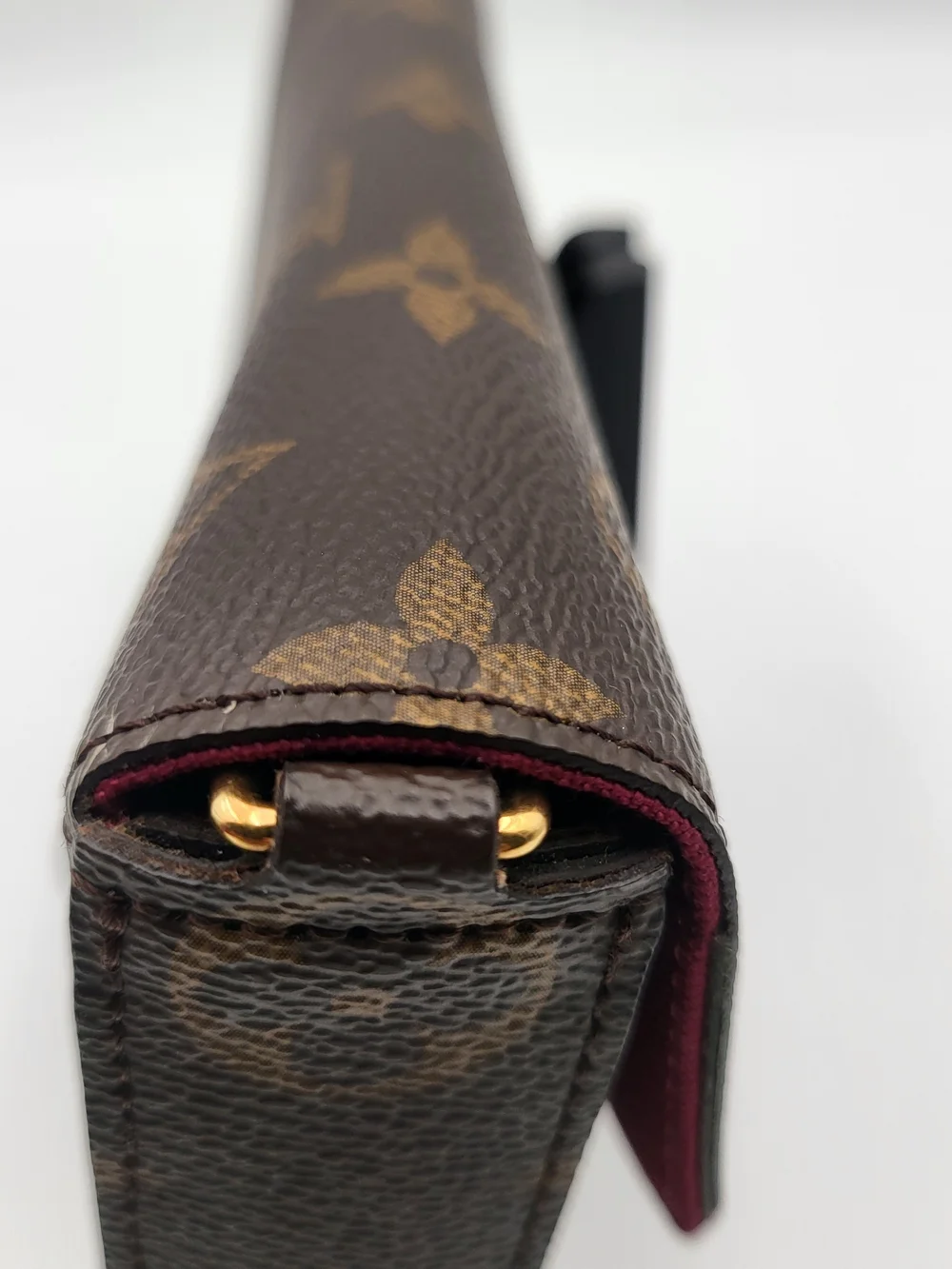 LOUIS VUITTON Monogram Pochette Felicie Chain Wallet Fuchsia, Authentic w/COA.